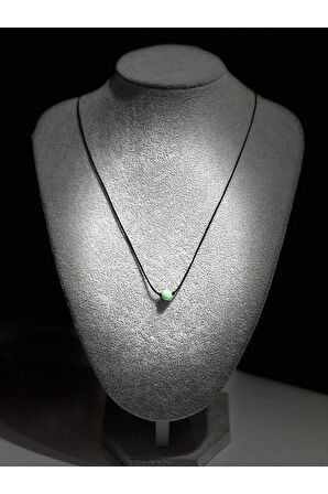 Sertifikalı Krizopras Doğal Taş Kolye Asansörlü Kilit Sistemi Sürpriz