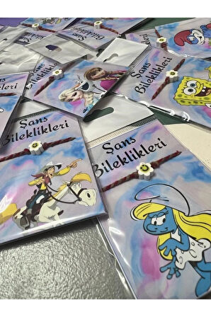 El Yapımı Şans Bileklik Fimo Karekterli Özel Kartlı Bileklik Sürpriz Hediyeli