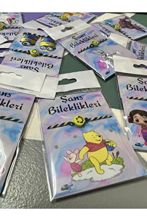 El Yapımı Şans Bileklik Fimo Karekterli Özel Kartlı Bileklik Sürpriz Hediyeli