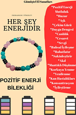 Sertifikalı Doğal Taş Pozitif Enerji Bilekliği Özel Kodlama Orijinal Doğal Taş Sürpriz Hediyeli