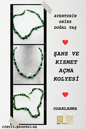 Sertifikalı Doğal Taş Şans ve Kısmet Açma Kolyesi