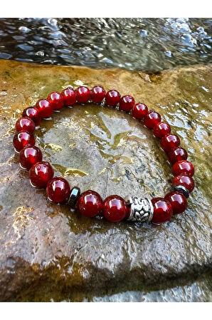 Sertifikalı Doğal Taş Turuncu Akik Bileklik AAA Kalite Orijinal Doğal Taş Sürpriz Hediyeli