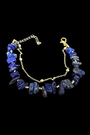 Sertifikalı Lapis Lazuli Doğal Taş Bileklik Özel Tasarım