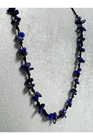 Sertifikalı Lapis Lazuli Doğal Taş Tasarım Kolye