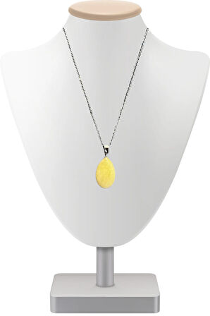 Sertifikalı Sitrin Doğal Taş Kolye Sürpriz Hediyeli