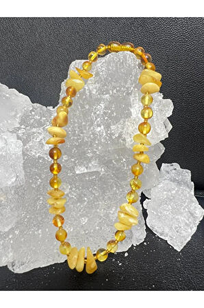 Sertifikalı Orijinal Kehribar Bebek Kolyesi AAA Kalite Sürpriz Hediyeli