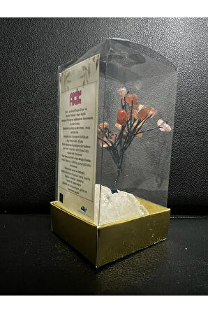 Sertifikalı Doğal Taş Akik Taşı Dekoratif El Yapımı Ağaç