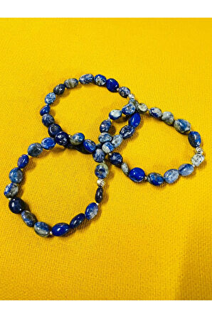 Sertifikalı Lapis Lazuli Doğal Taş Şekilsiz Tımbıl Bileklik