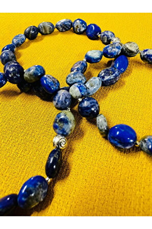 Sertifikalı Lapis Lazuli Doğal Taş Şekilsiz Tımbıl Bileklik