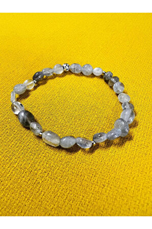 Sertifikalı Labradorit Doğal Taş Şekilsiz Tımbıl Bileklik AAA Kalite