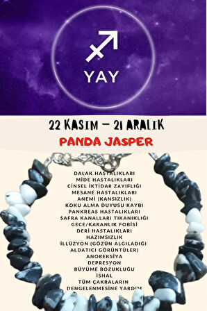 Sertifikalı Burç Taşı Yay Burcu Jasper Taşı Bileklik