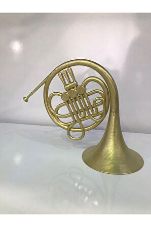Fransız Kornosu Gold Altın Sarısı Biblo Figür Büst 16 Cm