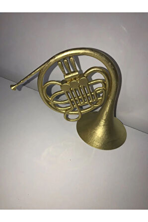 Fransız Kornosu Gold Altın Sarısı Biblo Figür Büst 16 Cm