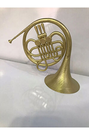 Fransız Kornosu Gold Altın Sarısı Biblo Figür Büst 16 Cm