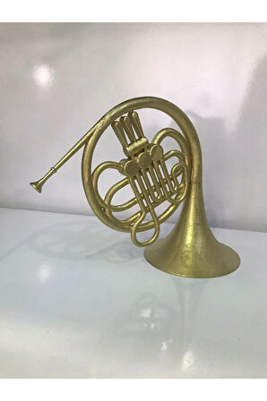 Fransız Kornosu Gold Altın Sarısı Biblo Figür Büst 16 Cm