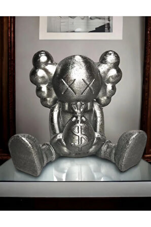 KAWS Para Kesesi Boyalı Figür Zengin Kaws Figür Büyük Boy 20CM