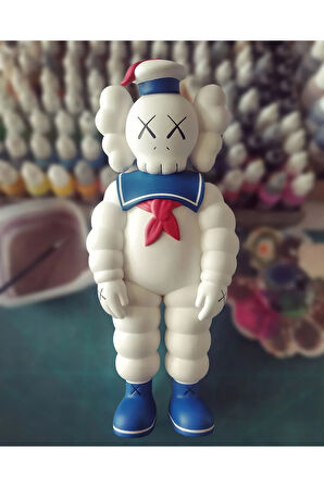 Kaws Stay Puft Marshmallow Man Figür Kaws Ghostbusters Figür Büyük Boy 20CM
