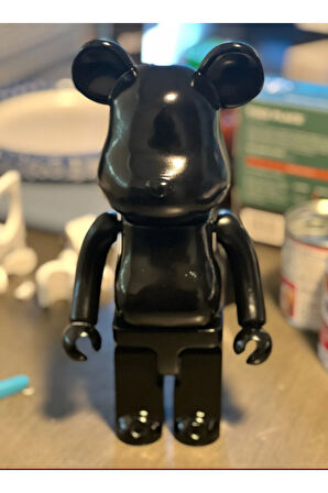 Siyah Bearbrick Boyalı Figür Bear Brick Figür Büyük Boy 20CM