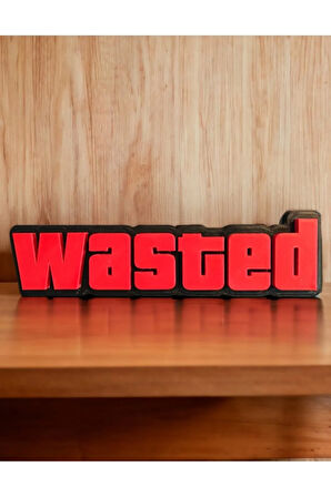 GTA Wasted Obje Wasted Yazılı Dekoratif Obje 25CM Genişlik