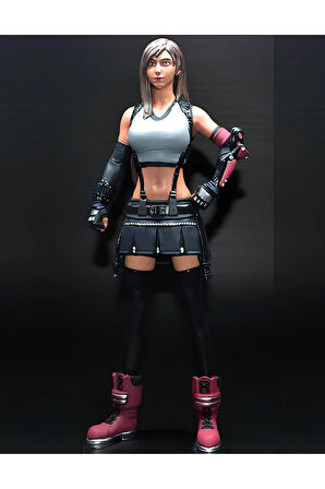 Final Fantasy Tifa Lockhart Figür Final Fantasy Prenses Rosa Obje Büyük Boy 25CM