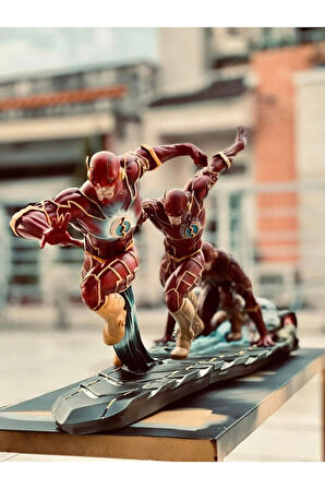 DC Flash Figür 3'lü Flash Masaüstü Dekoratif Obje Büyük Boy