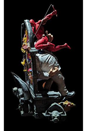 Daredevil vs Kingpin Figür Kingpin ve Daredevil Savaşı Obje 25CM Büyük Boy