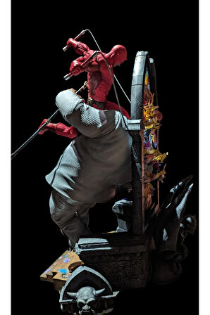 Daredevil vs Kingpin Figür Kingpin ve Daredevil Savaşı Obje 25CM Büyük Boy