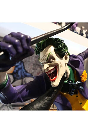 Batman vs Joker Savaşı Figür DC Batman ve Joker Kavgası Obje 25CM Büyük Boy