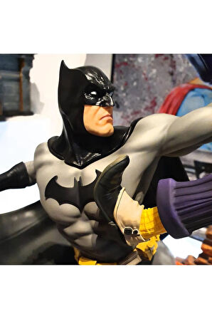 Batman vs Joker Savaşı Figür DC Batman ve Joker Kavgası Obje 25CM Büyük Boy