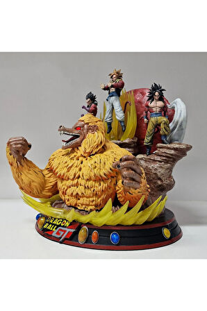 Dragon Ball GT Figür Dragon Ball Goku ve Vegeta SSJ4 Gogeta Obje 30CM Dev Boy