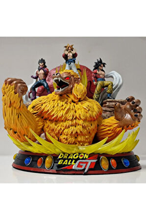 Dragon Ball GT Figür Dragon Ball Goku ve Vegeta SSJ4 Gogeta Obje 30CM Dev Boy