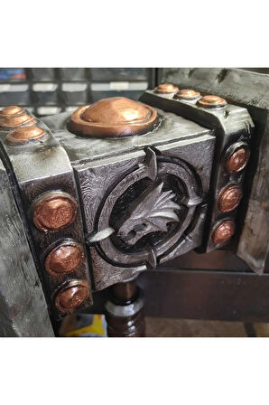 Doomhammer Warcraft Çekiç WOW Kıyamet Çekici Warcraft Orgrim Doomhammer Büyük Boy