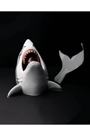 Köpekbalığı Kafası Kulaklık Standı Köpek Balığı Kulaklık Standı Shark Masaüstü Kulaklık Standı