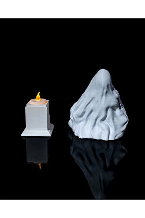 Halloween Hayalet Mumluk 3'lü Set Cadılar Bayramı Mumluk 3'lü Hayalet 16CM