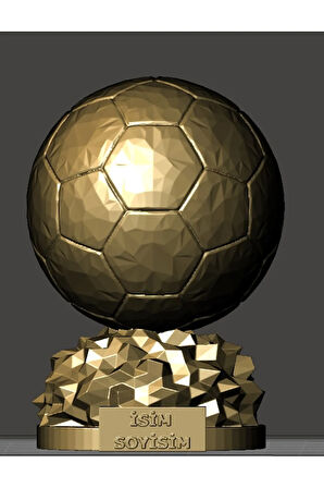 İsime Özel Fıfa Ballon D'or Maketi Gold Kaplama 20 cm