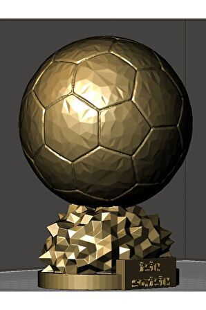 İsime Özel Fıfa Ballon D'or Maketi Gold Kaplama 20 cm