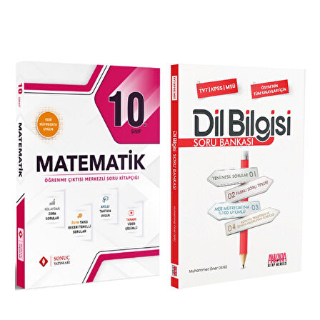 Sonuç Yayınları 10. Sınıf Matematik Modüler Set ve AKM Dil Bilgisi Soru Bankası Seti 2 Kitap