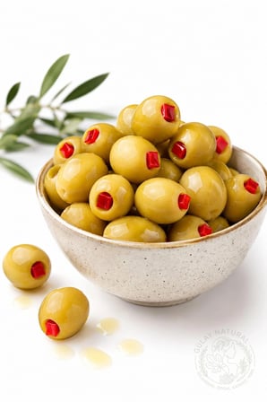 Gülay Natural Domat Cinsi Biber Dolgulu Yeşil Zeytin (1 Kg)