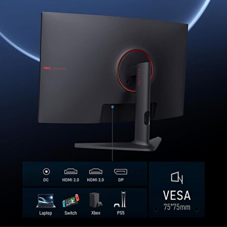 Koorui 31.5" GA01 Curved Gaming 170Hz Monitör Siyah 1ms