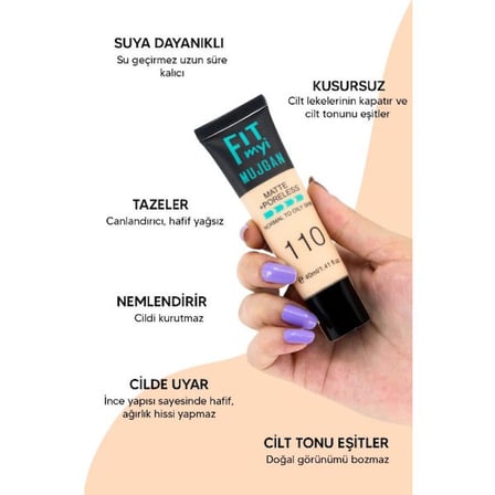 Delux Serisi Çoklu Seçenek Hafifsiz His Kozmetik 3'lü Fit Myi Tüp Fondöten Seti