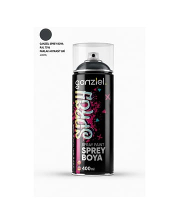 GANZİEL SPREY BOYA RAL7016 PARLAK ANTRASİT GRİ