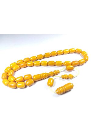 Emine Rişvani Usta Eseri Sikkeli Çift Zımpara Çift Cilalı Sıkma Kehribar Sertifikalı 4411