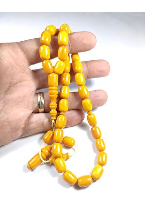 Emine Rişvani Usta Eseri Sikkeli Çift Zımpara Çift Cilalı Sıkma Kehribar Sertifikalı 4411