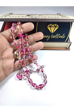 Furkan Gül Usta Eseri Gömme Kutulu Diamond Shine(Altın Varak) Ateş-i Kehribar Sertifikalı 4405