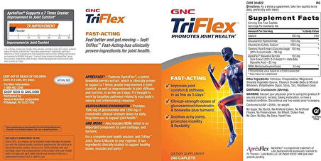 Gnc Triflex Fast-Acting 240 Caplets - (Eklem , glukozamin , boswellia , msm , chondroitin)