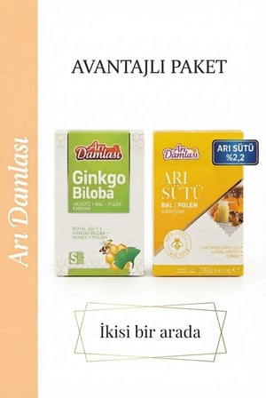 Arı Damlası 2'li Macun Setleri – Ginkgo Biloba-Arı sütü-Bal-Polen İçerikli Macun