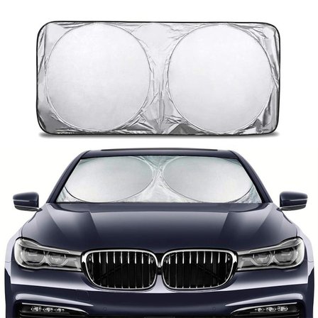 Oto Katlanabilir Metalize Branda Ön Arka Cam Güneşliği UV Koruma Isı Geçirmez 150x70 cm