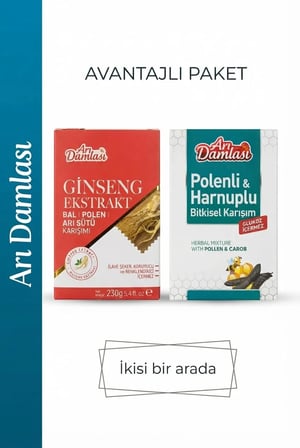 Arı Damlası 2'li Macun Setleri –Ginseng Ekstraktlı-Polen İçerikli Macun