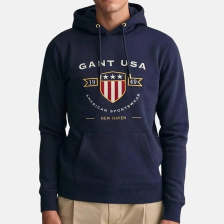 Gant Erkek Kapşonlu Sweatshirt Yandan Cepli