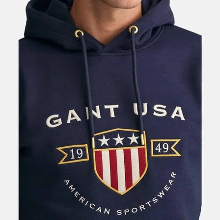 Gant Erkek Kapşonlu Sweatshirt Yandan Cepli